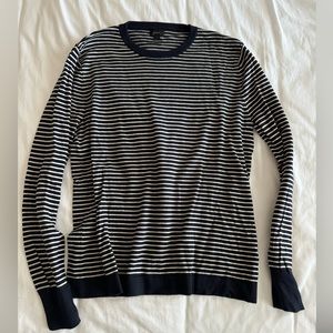 Men's blue and white striped sweater
